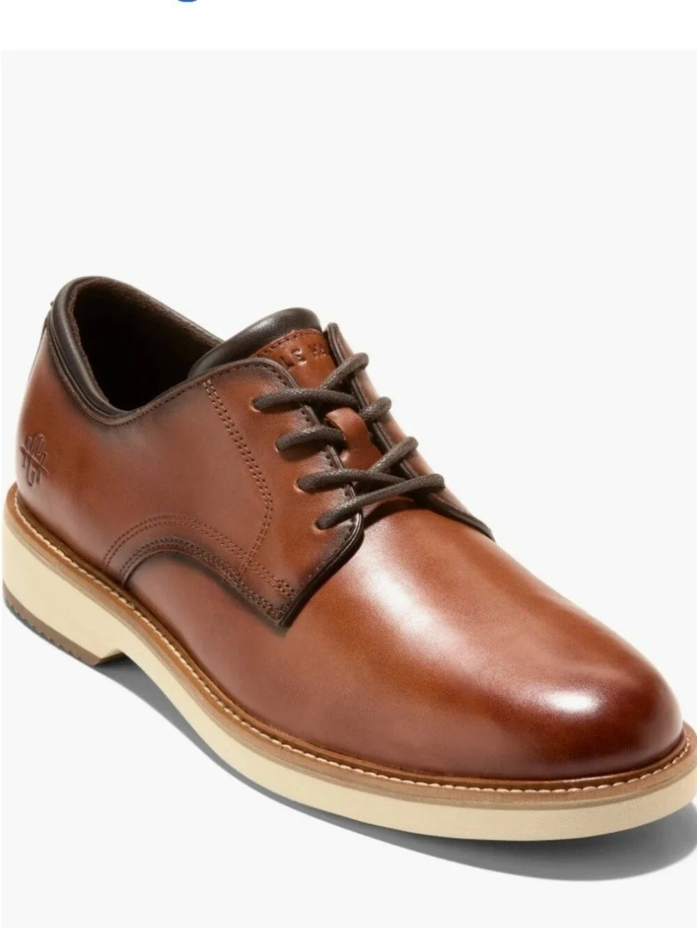 Size 9.5 Cole Haan Brown Leather Derby Shoes - Classic Lace-Up Retail 200$
